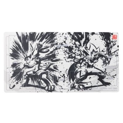 画像1: プレイマット『墨絵列伝ルカリオ＆ゼラオラ』【サプライ】{-}