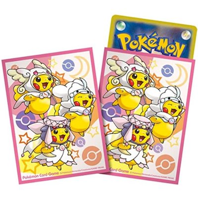 画像1: 〔状態A-〕デッキシールド『メガポンチョを着たピカチュウ』32枚入り【サプライ】{-}