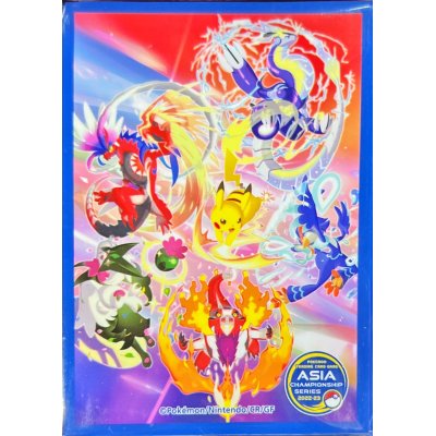 画像1: デッキシールド『ピカチュウ&パルデア御三家&コライドン&ミライドン(ASIA CS 2022-23)※』64枚入り【サプライ】{-}