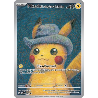 画像1: 〔状態A-〕Pikachu with Grey Felt Hat(ゴッホピカチュウ)【P】{085/SV-P}