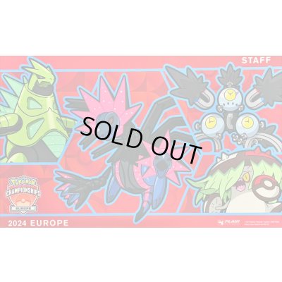 画像1: 〔状態A-〕プレイマット『海外/パラドックス(赤背景/STAFF/EUROPEロゴ)※』【サプライ】{-}