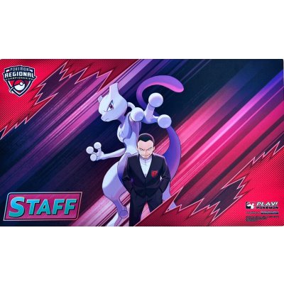 〔状態A-〕プレイマット『海外/サカキ＆ミュウツー(STAFF/REGIONALロゴ)※』【サプライ】{-}