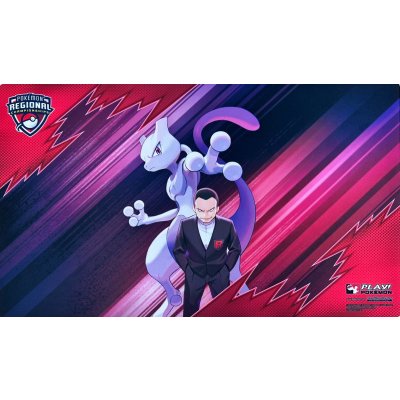 〔状態A-〕プレイマット『海外/サカキ＆ミュウツー(無印/REGIONALロゴ)※』【サプライ】{-}