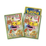 デッキシールド『緑枠/花笠まつりごっこピカチュウ』64枚入り【サプライ】{-}