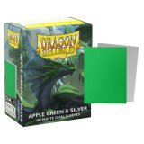 ドラゴンシールドデュアルマット(アップルグリーン&シルバー)100枚 (66×91)【サプライ】{-}