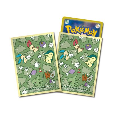 画像1: デッキシールド『黄枠/ポケパルレのみがわり』64枚入り【サプライ】{-}