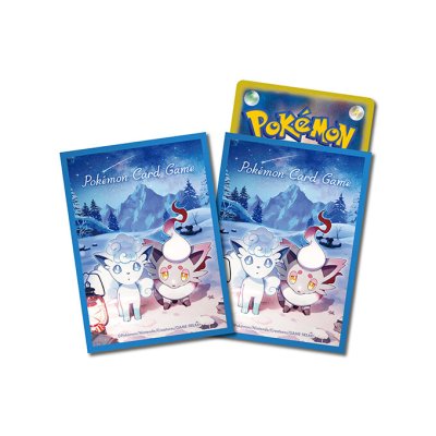 デッキシールドプレミアム・グロス『青枠/Snowy Gathering』64枚入り【サプライ】{-}