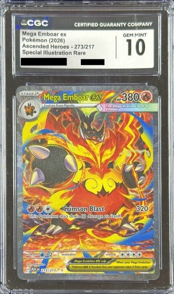 画像1: 〔CGC10鑑定済〕メガエンブオーex(SAR仕様/英語版)【-】{273/217} (1)