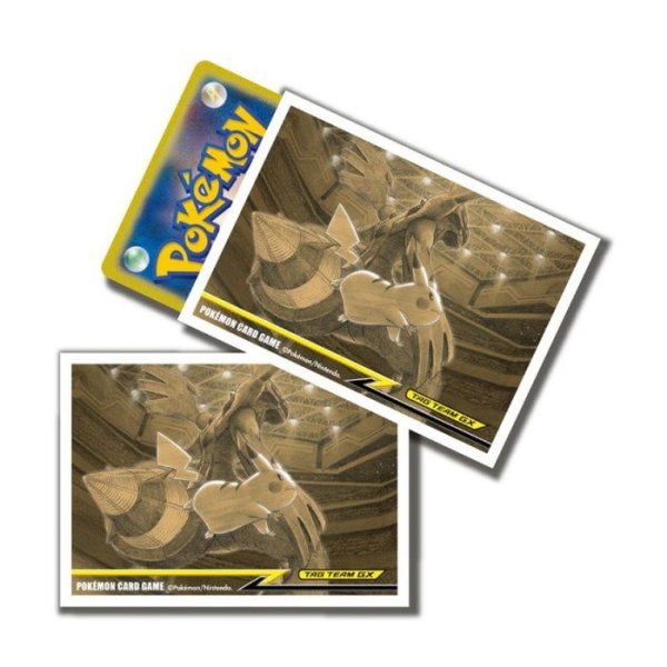 画像1: 〔状態A-〕デッキシールド『ピカチュウ＆ゼクロムTAGTEAMGX(横向き/WCSイラスト)』64枚入り【サプライ】{-} (1)