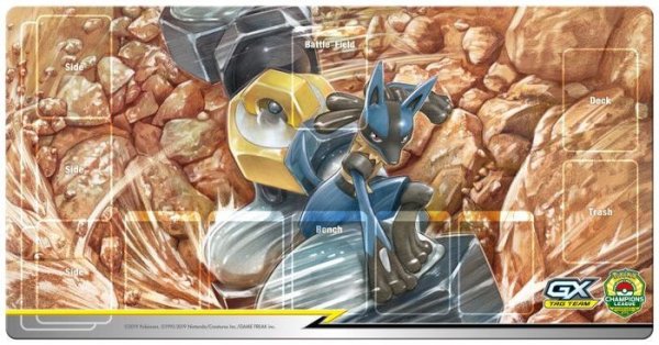 画像1: プレイマット『ルカリオ＆メルメタルGX』【サプライ】{-} (1)