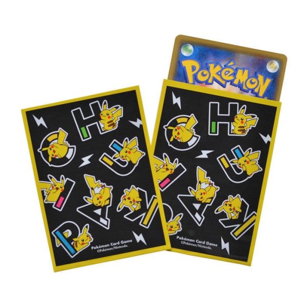 画像1: デッキシールド『PIKAPIKACHU　BK』64枚入り【サプライ】{-} (1)