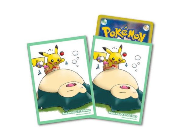 画像1: デッキシールド『カビゴン＆ピカチュウ(定期便2020年9月〜11月分)※』64枚入り【サプライ】{-} (1)