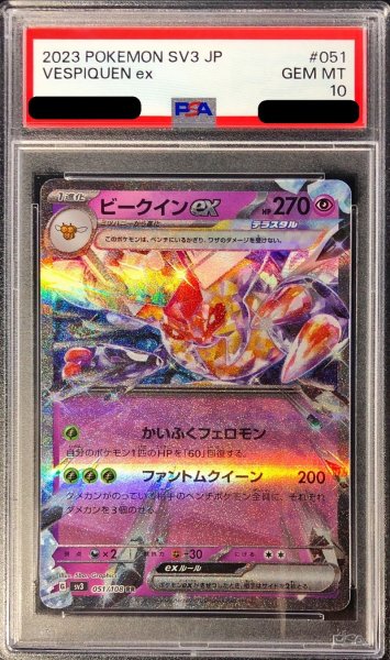 画像1: 〔※状態難/PSA10鑑定済〕ビークインex【RR】{051/108} (1)