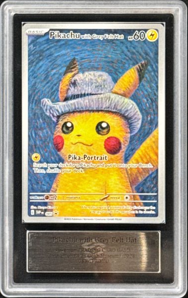 画像1: 〔ARS10鑑定済〕Pikachu with Grey Felt Hat(ゴッホピカチュウ)【P】{085/SV-P} (1)