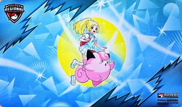 画像1: 〔状態A-〕プレイマット『海外/リーリエ＆ピッピ(REGIONALロゴ)※』【サプライ】{-} (1)