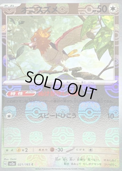 画像1: 〔状態B〕オニスズメ(マスターボールミラー)【C】{021/165} (1)