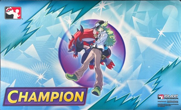 画像1: 〔状態A-〕プレイマット『海外/N＆ゾロアーク(CHAMPION/Playロゴ)』【サプライ】{-} (1)