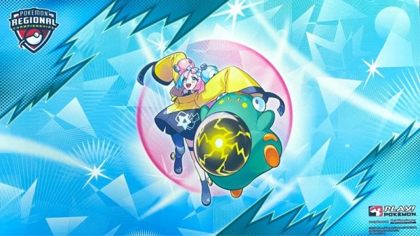 画像1: プレイマット『海外/ナンジャモ＆ハラバリー(REGIONALロゴ)※』【サプライ】{-} (1)