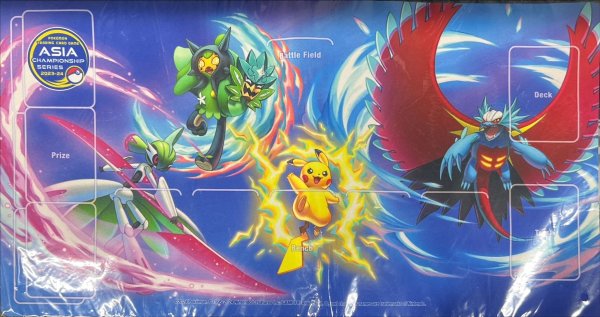 画像1: プレイマット『ピカチュウ＆オーガポン＆テツノブジン＆トドロクツキ(ASIA CS 2023-24)※』【サプライ】{-} (1)