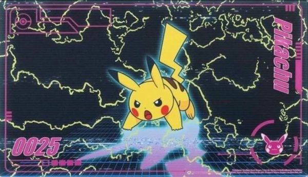 画像1: プレイマット『海外/Pikachu Neon Charge※』【サプライ】{-} (1)