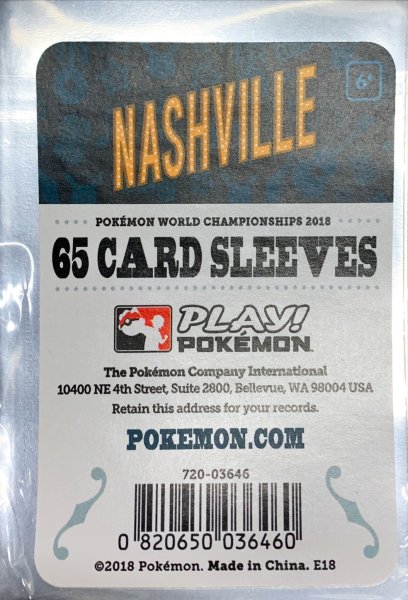 デッキシールド『WCS2018スリーブ(ナッシュビル)※』65枚入り【サプライ