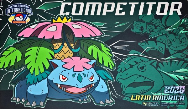 画像1: 〔状態A-〕プレイマット『海外/メガフシギバナ(LATIN AMERICAロゴ)※』【サプライ】{-} (1)