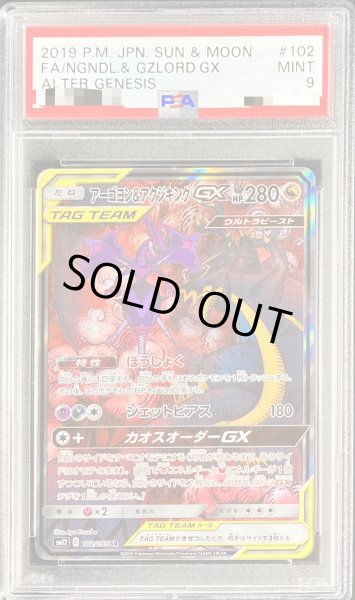 画像1: 〔PSA9鑑定済〕アーゴヨン＆アクジキングGX(SA)【SR】{102/095} (1)