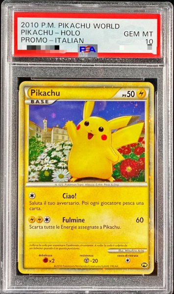 画像1: 〔PSA10鑑定済〕ピカチュウ(イタリア)【-】{PW} (1)