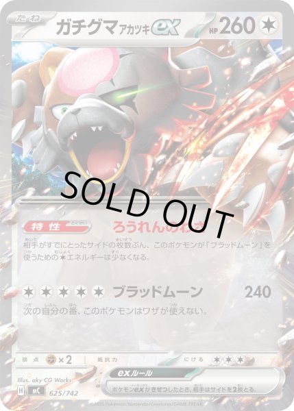 画像1: ガチグマアカツキex(ノーマル仕様)【-】{625/742} (1)