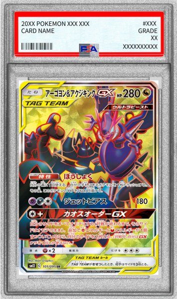 画像1: 〔※状態難/PSA10鑑定済〕アーゴヨン＆アクジキングGX【SR】{101/095} (1)
