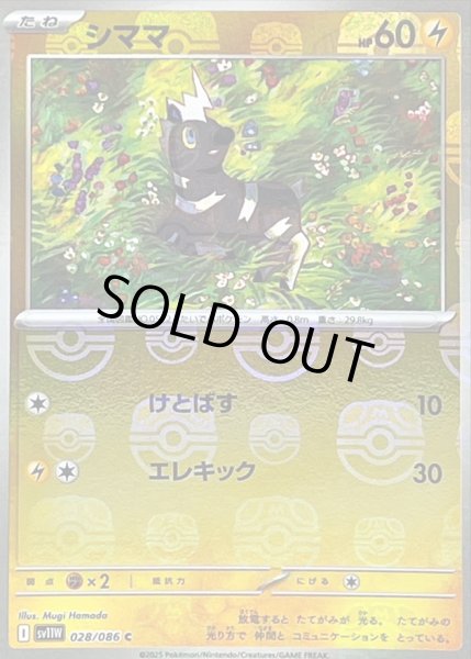 画像1: 〔状態B〕シママ(マスターボールミラー)【C】{028/086} (1)