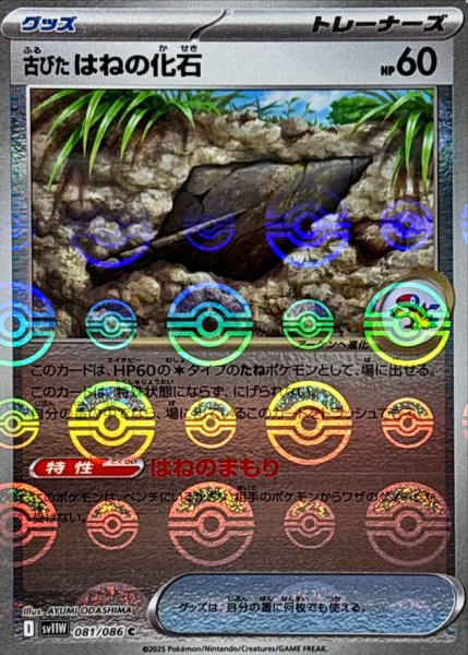 画像1: 古びたはねの化石(モンスターボールミラー)【C】{081/086} (1)