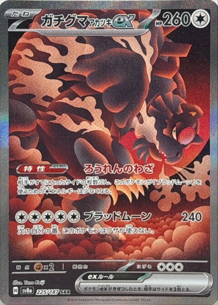 画像1: ガチグマアカツキex【SAR】{225/187} (1)