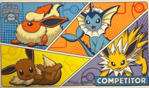 画像1: プレイマット『海外/イーブイ&ブースター&シャワーズ&サンダース※』【サプライ】{-} (1)