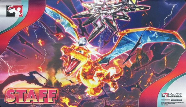 画像1: 〔状態A-〕プレイマット『海外/テラスタルリザードン(STAFF/Playロゴ)※』【サプライ】{-} (1)