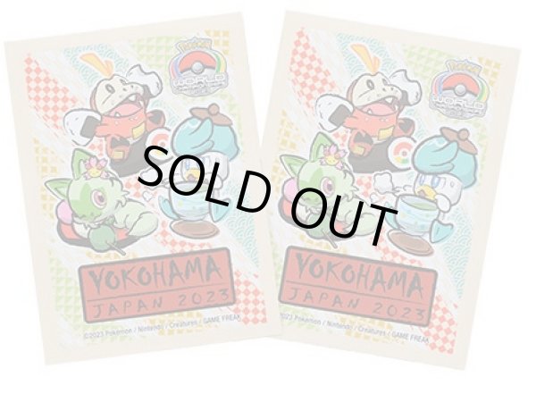 画像1: 〔状態A-〕デッキシールド『WCS2023(ニャオハ＆ホゲータ＆クワッス)※』64枚入り【サプライ】{-} (1)