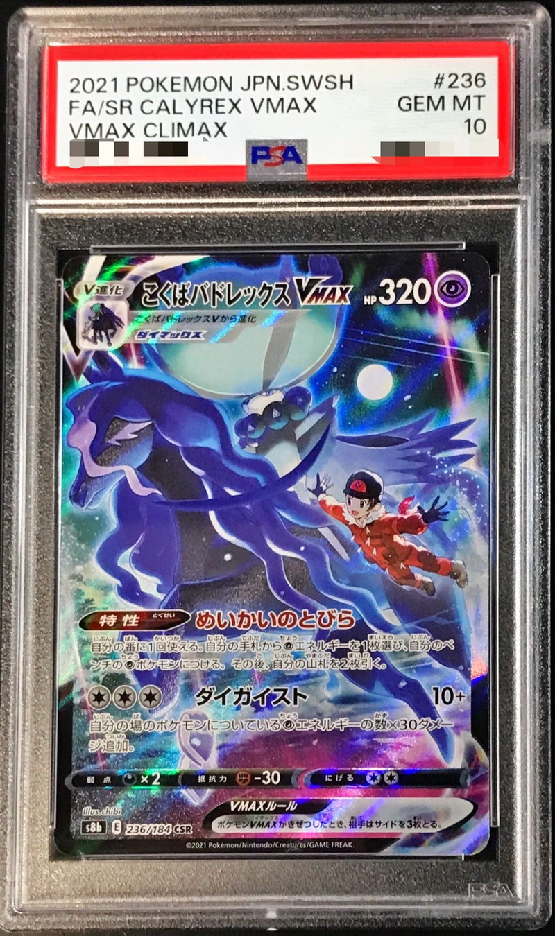 ポケモンカード　PSA10  こくばバドレックス　VMAX