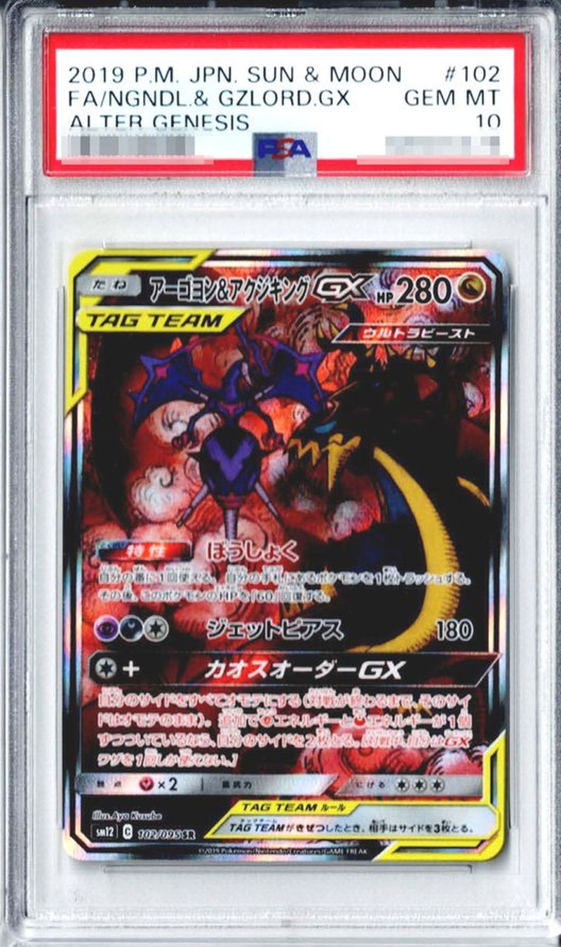 アーゴヨン\u0026アクジキングGX RR PSA10 ポケモンカード