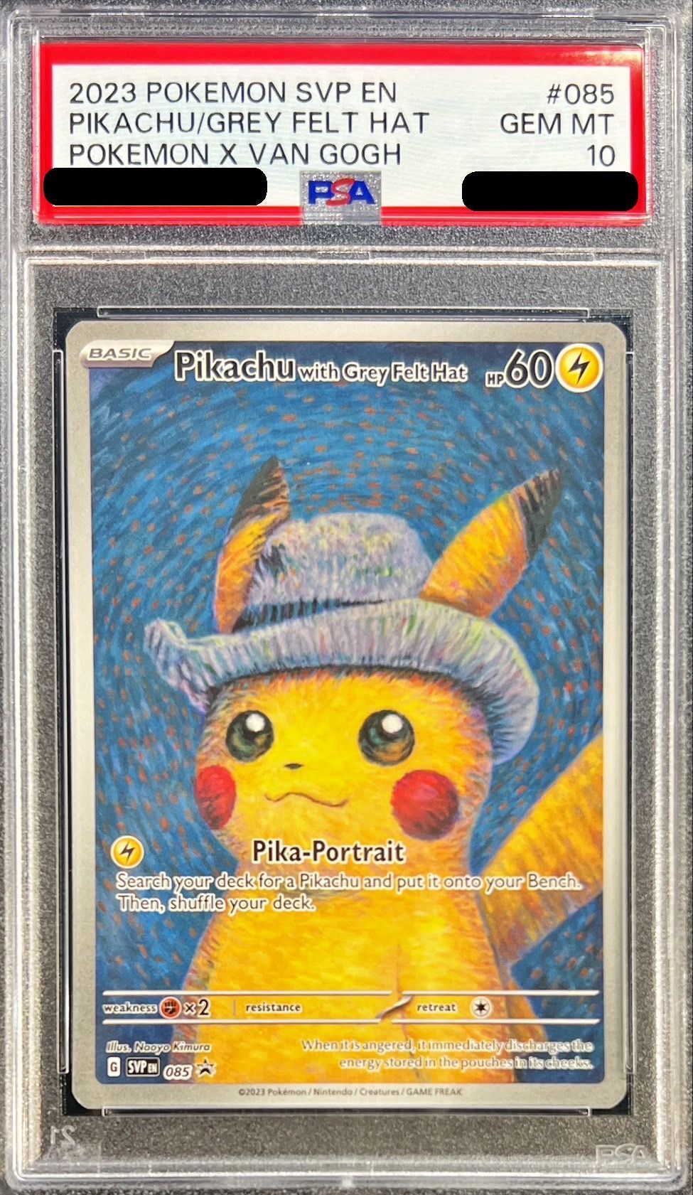 〔PSA10鑑定済〕Pikachu with Grey Felt Hat(ゴッホピカチュウ)【P】{085/SV-P}