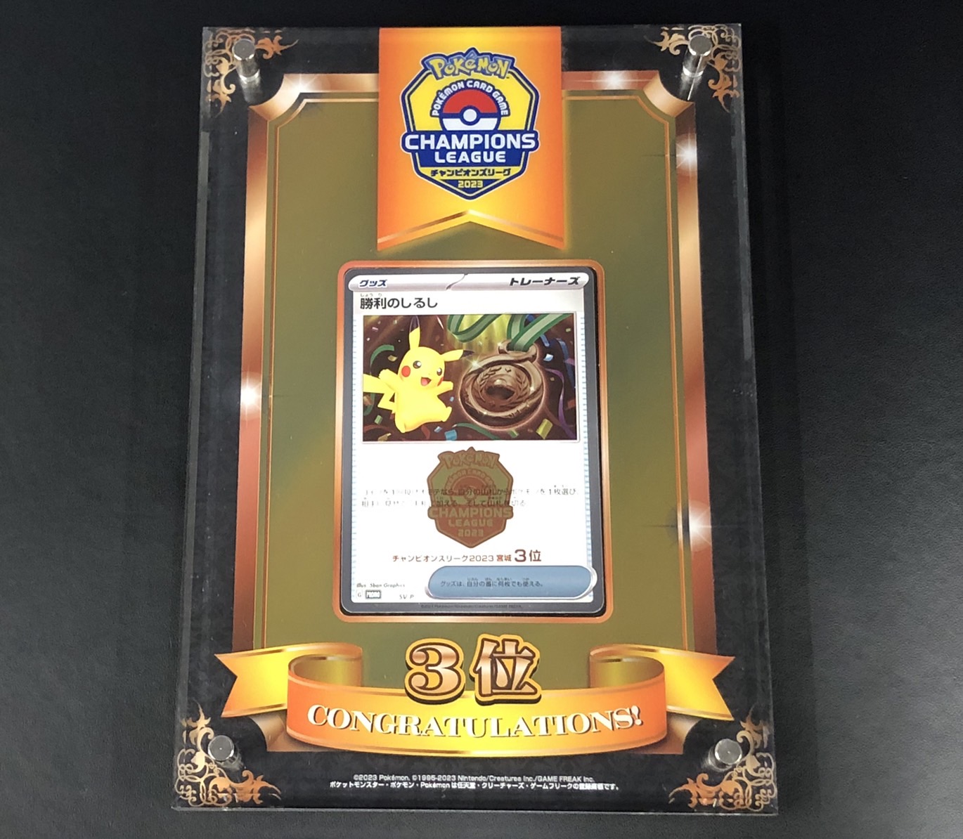 勝利のしるし(チャンピオンズリーグ2023宮城3位/盾付き)【P】{-}