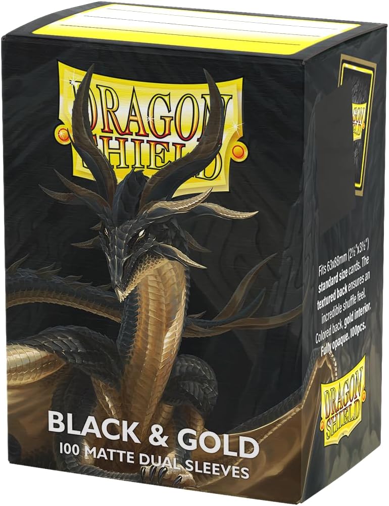 ドラゴンシールド　まとめ売り　値下げ交渉可 ドラゴンシールドデュアルマット(ブラック&ゴールド)100枚 (66×91