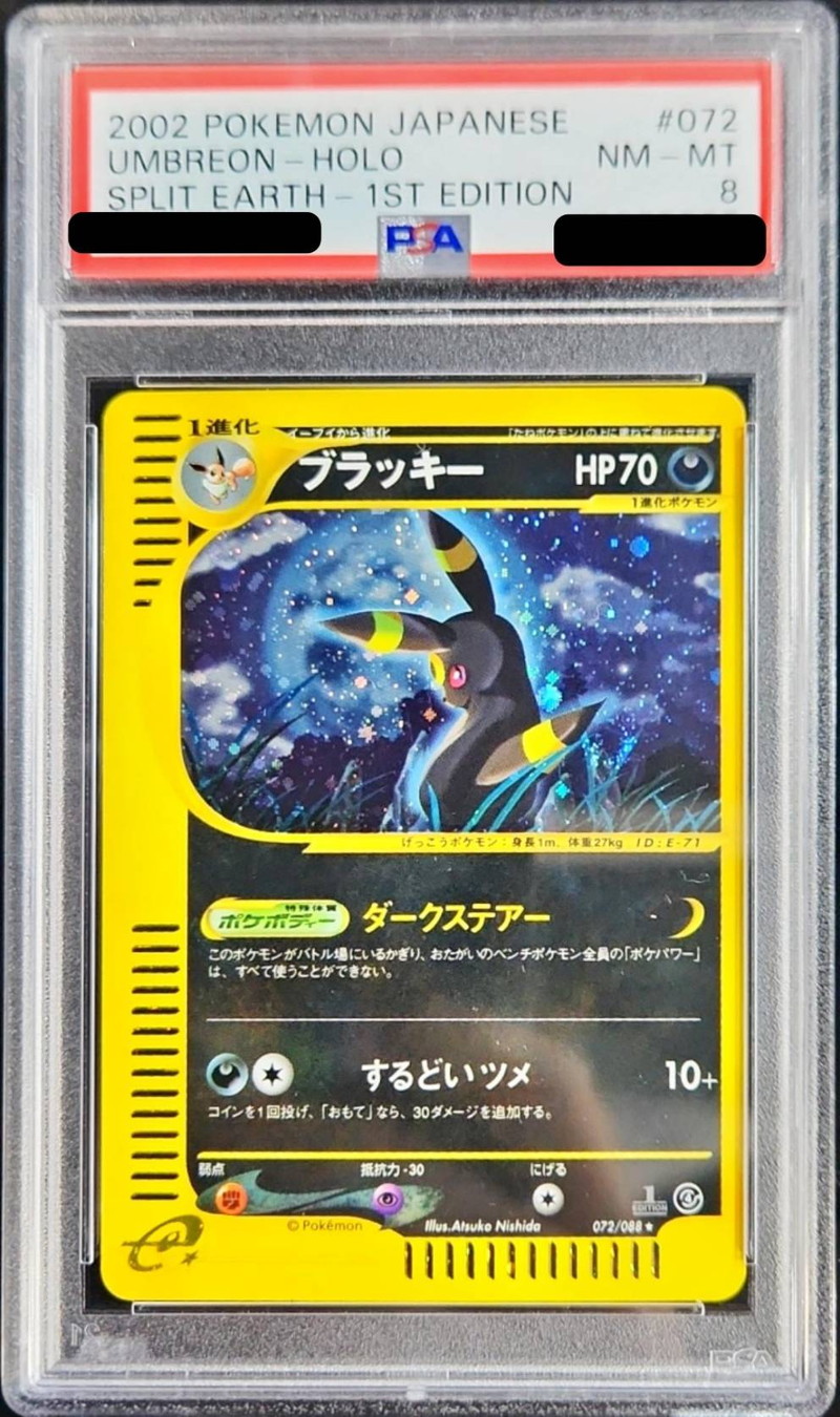 〔PSA8鑑定済〕ブラッキー(eカード/1ED)【-】{072/088}