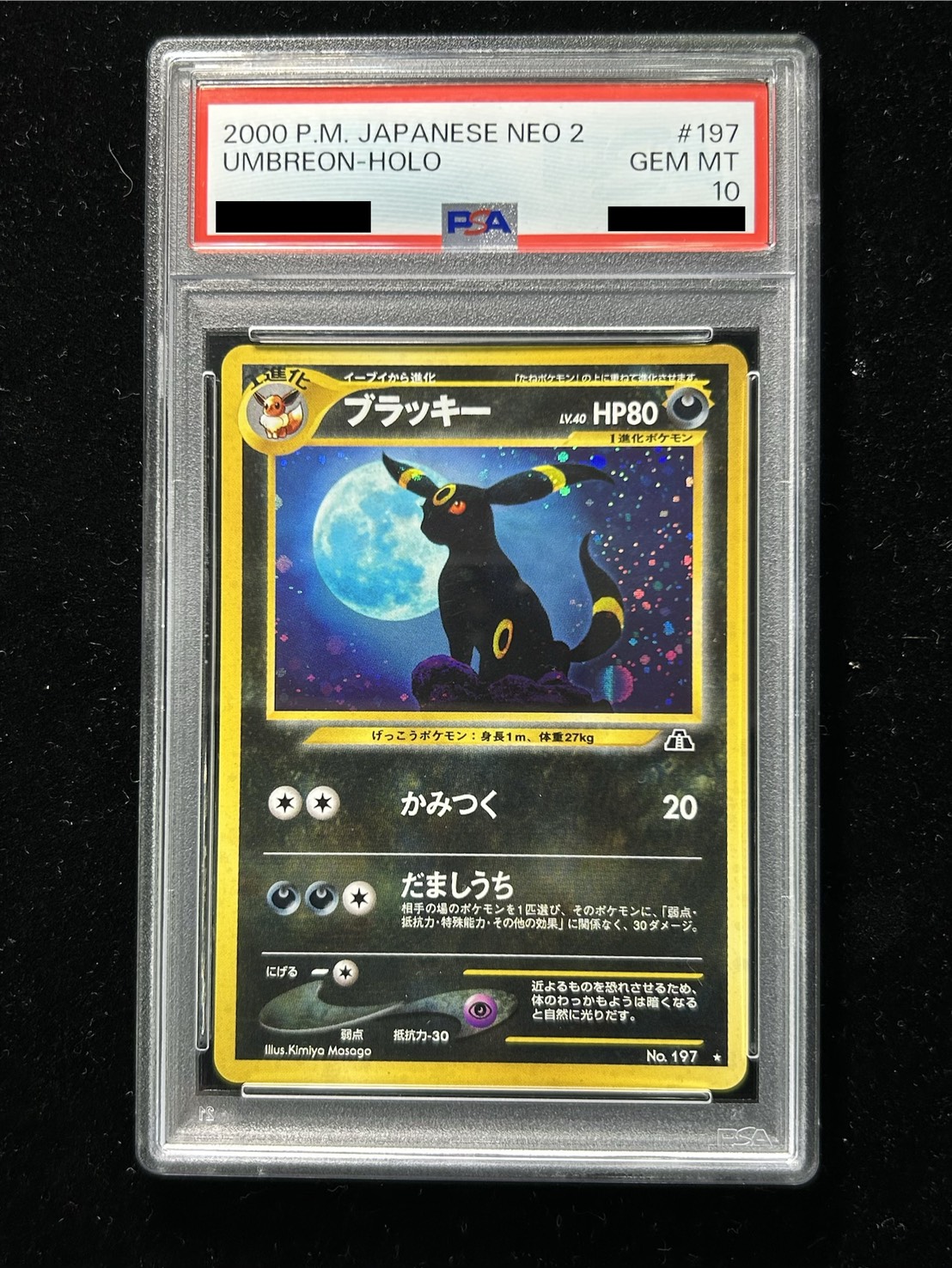 PSA10鑑定済〕ブラッキー LV.40【☆】{旧裏}
